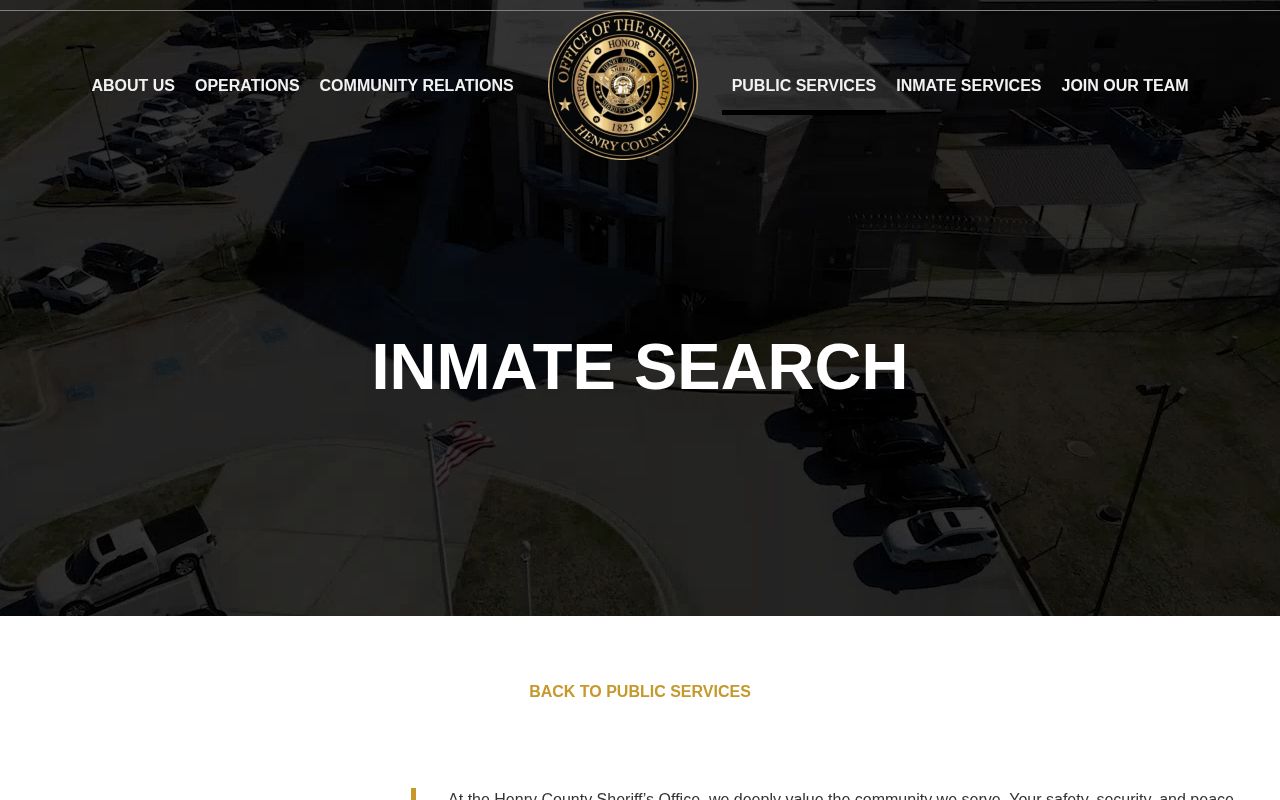 Official Henry County Sheriff's Office inmate search explanation